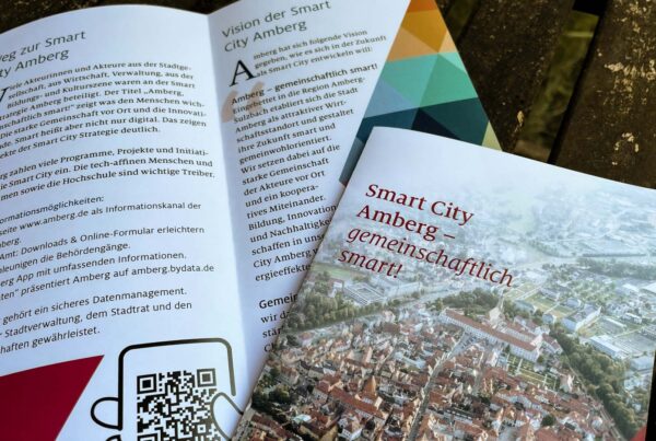 Grafikdesign für die Smart City Amberg - Folder - Titelseite